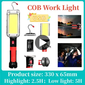 USB Reîncărcabilă COB Lumina de Lucru Portabil cu Lanterna LED-uri 18650 Reglabil Impermeabil Magnet, Cârlig Clip Felinar Camping