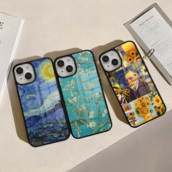 Van Gogh Starry Sky Art Caz de Telefon Pentru Samsung S22 S23 S30 S21 S10 S20 ULTRA Marginea Notă Lite 10 20 Pro Plus PC+TPU Acoperire