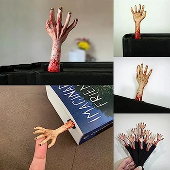 Înfricoșător Parte Marcaje pentru Decoratiuni de Halloween, Mâna Diavolului Marcaj Rășină Marcaj, Groază Mâinile Marcaj 1BUC